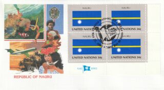 2001 United Nations New York #802 Flag of Nauru FDC
