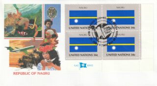 2001 United Nations New York #802 Flag of Nauru FDC