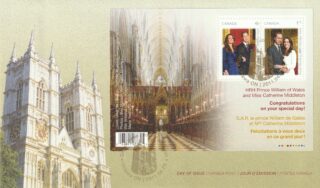 2011 Canada #2465b Royal Wedding: Catherine Middleton and Prince William FDC